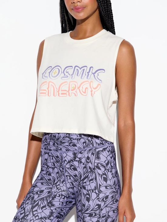 Spiritual Gangster Tops - Spiritual Gangster Cosmic Energy Crop Muscle Tank